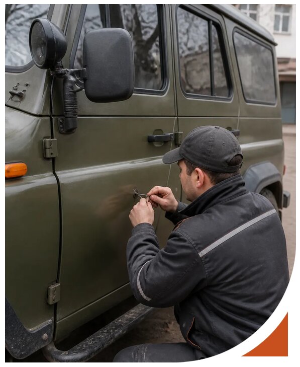 Профессиональное вскрытие автомобиля УАЗ без повреждений в Осинниках